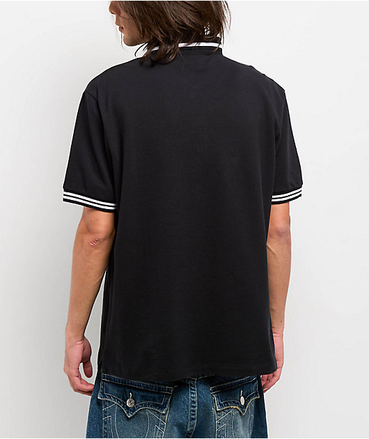 True Religion Big T Horseshoe Black Polo Shirt | Zumiez