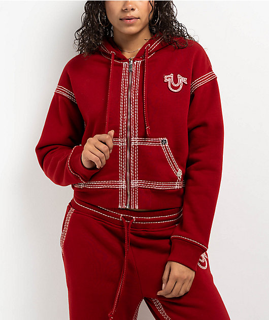 True Religion Big T Horseshoe Red Zip Hoodie | Zumiez True Religion Big T Horseshoe Red Zip Hoodie | Zumiez