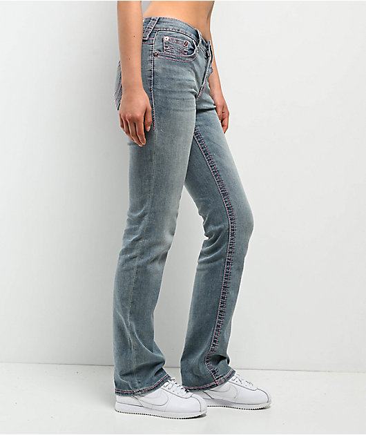 True Religion Billie Big T California Poppy Mid Rise Jeans