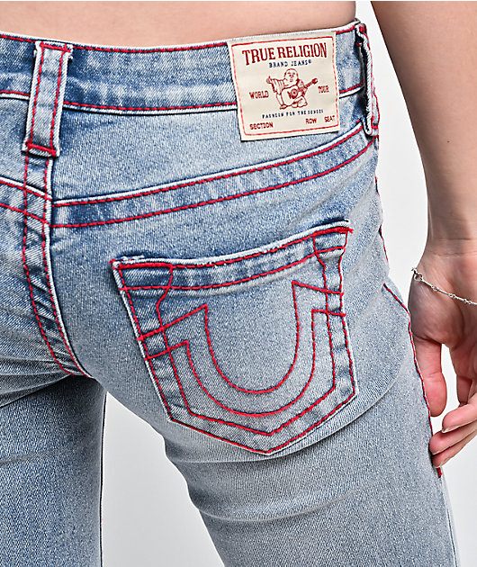 True Religion Billie Big T California Poppy Mid Rise Jeans
