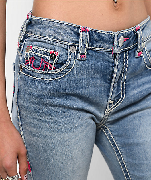 True Religion Billie Super T Peak Spot Mid Rise Jeans