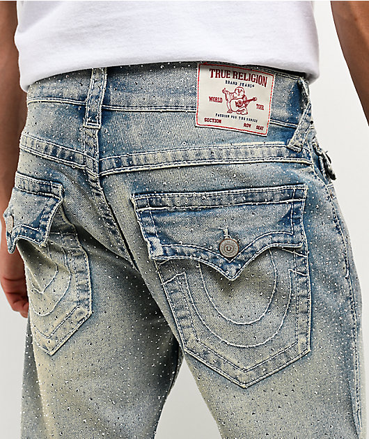 True Religion Billy Big T Rhinestone Grey Wash Bootcut Jeans