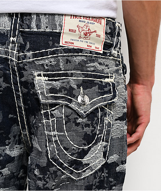 True Religion Billy Jacquard Stacked Body Wash Bootcut Jeans