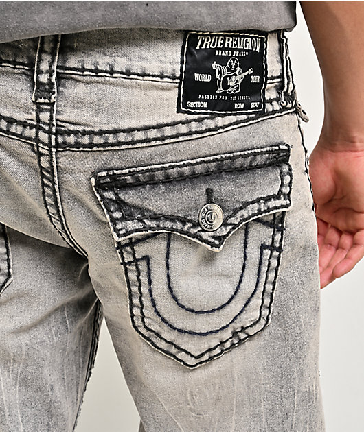 す*い様 TRUE RELIGION デニムパンツ サイズ29 ダークグレー True Religion Billy Super T Flap Gravel Root Grey Wash Bootcut
