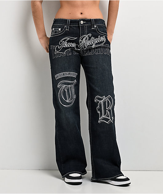 truereligion ウエスト31 swag True Religion Bobbi Big T Mid Rise Ice Meadow Blue Wash Baggy