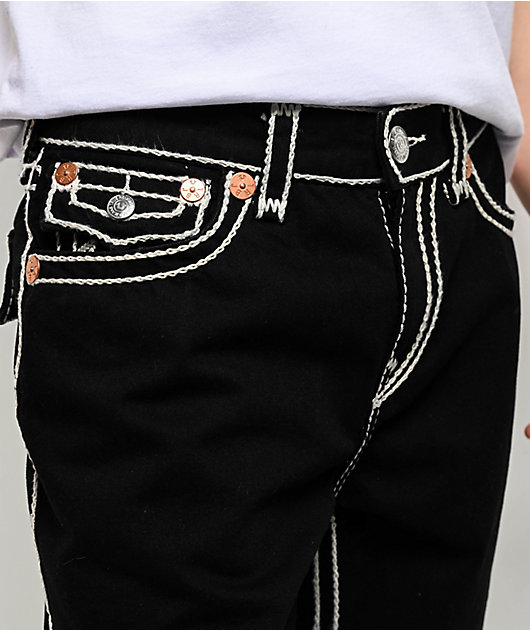 True Religion Bobby Rope Stitch Black Shorts | Zumiez