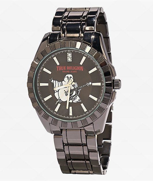 True Religion Buddha Grey Bracelet & Watch Combo | Zumiez