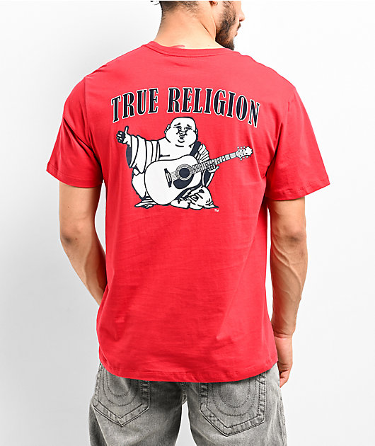 True Religion Buddha Logo Red T-Shirt | Zumiez