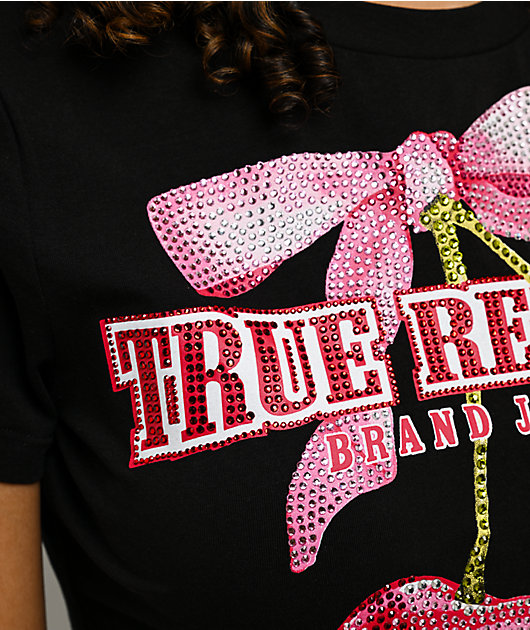 True Religion Cherry Black Crop T-Shirt