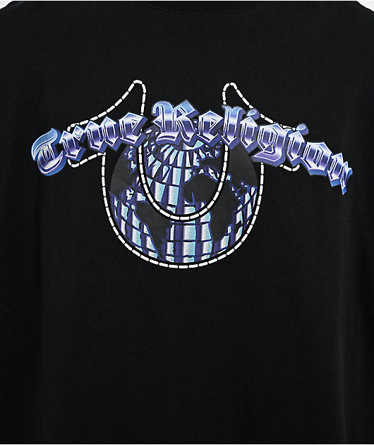 True Religion Chrome Logo Black Heavyweight Boxy T-Shirt