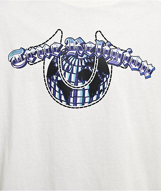 True Religion Chrome Logo Winter White Heavyweight Boxy T-Shirt