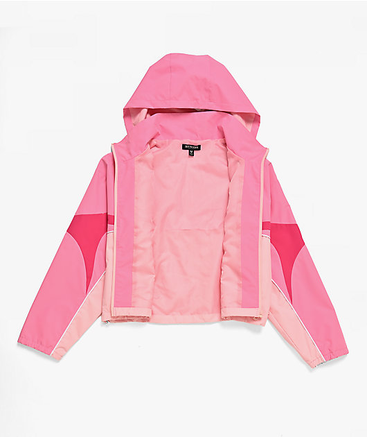 True Religion Colorblock Pink 10K Crop Snowboard Jacket