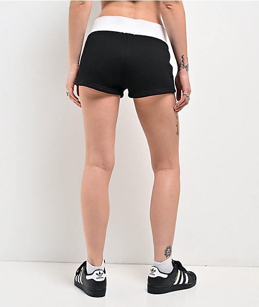 True Religion Contrast Sporty Black Sweat Shorts