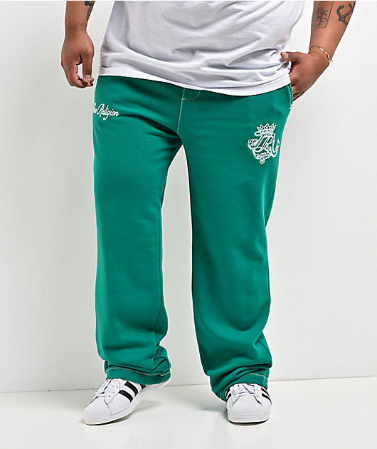 True Religion Crest Big T Oak Leaf Sweatpants