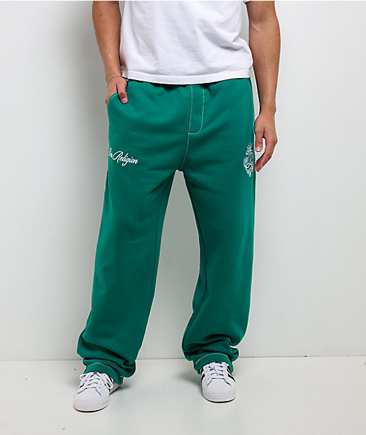 True Religion Crest Big T Oak Leaf Sweatpants