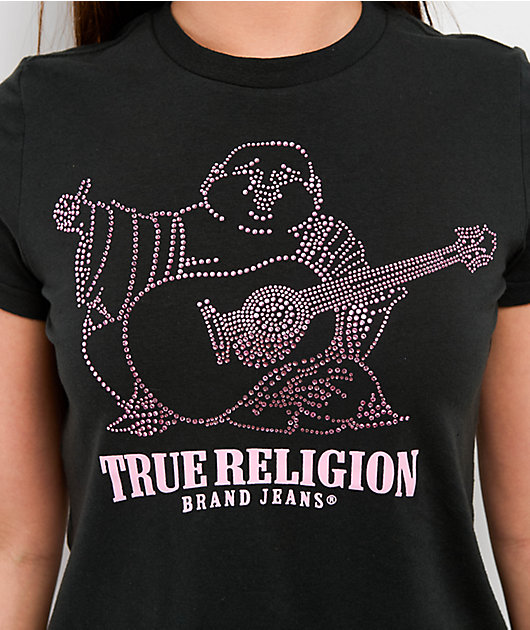 True Religion Crystal Buddha Black T-Shirt | Zumiez