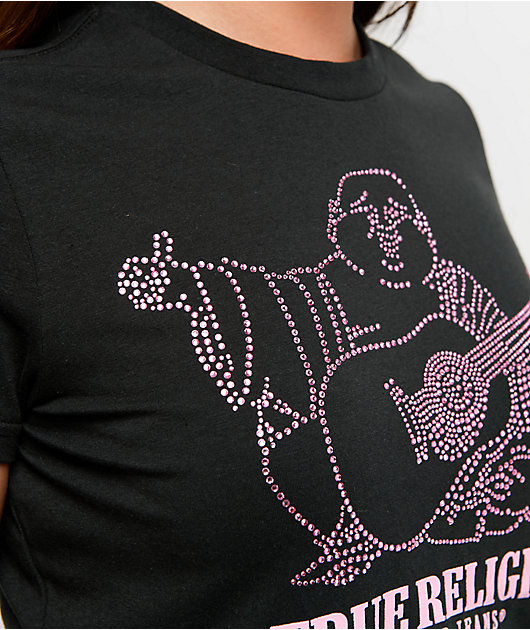 True Religion Crystal Buddha Black T-Shirt