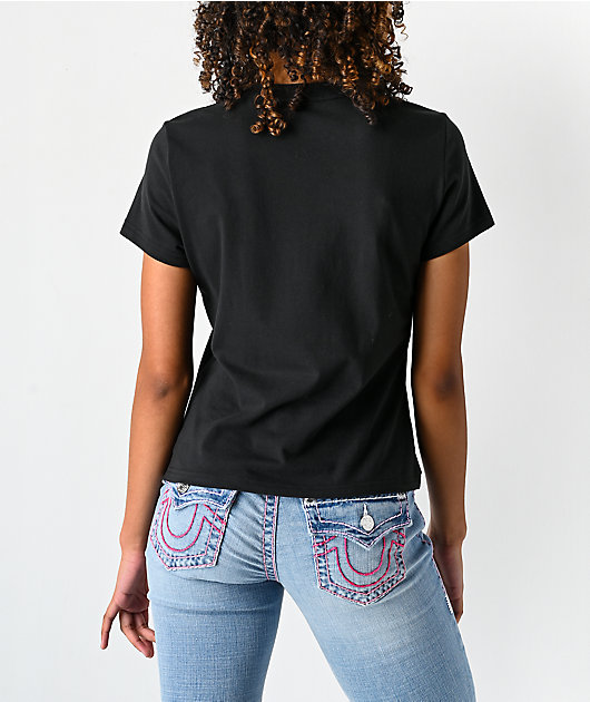 True Religion Crystal Buddha Black T-Shirt