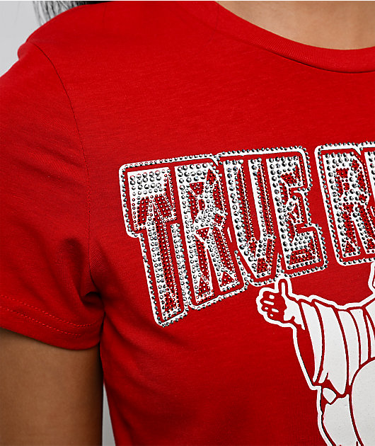 True Religion Crystal Buddha Red T-Shirt