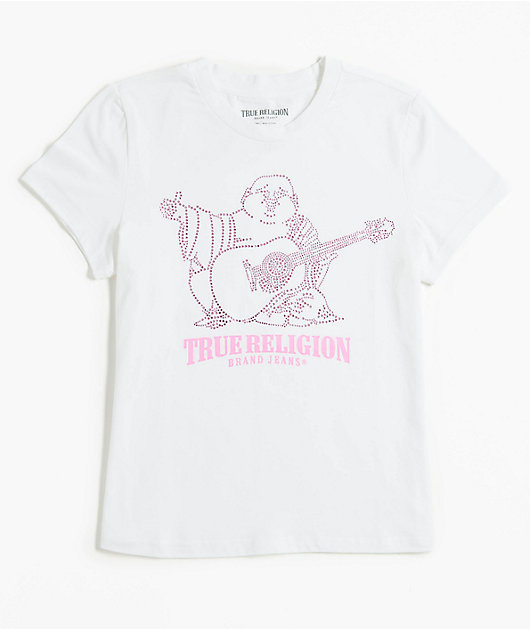 True Religion Crystal Buddha White T-Shirt