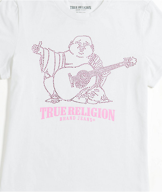True Religion Crystal Buddha White T-Shirt