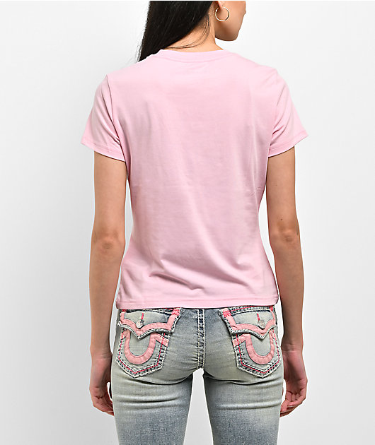 True Religion Crystal Heritage Pink T-Shirt