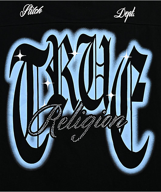 True Religion Crystal Logo Black T-Shirt