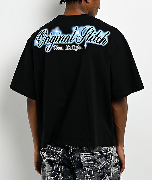 True Religion Crystal Logo Black T-Shirt