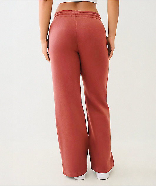 True Religion Crystal Logo Mauvewood Straight Leg Sweatpants