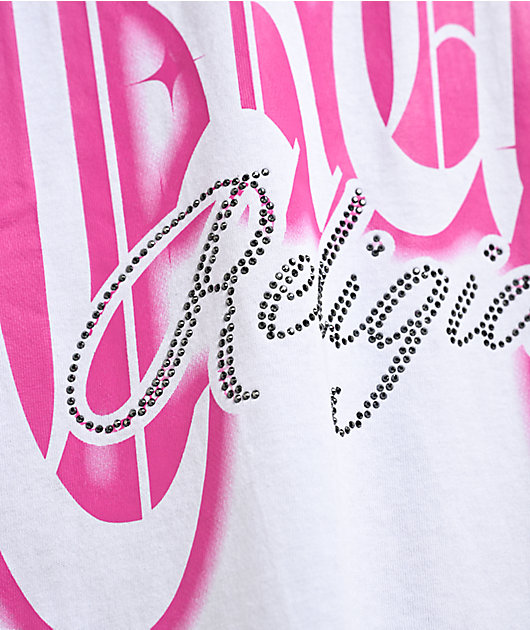 True Religion Crystal Logo White T-Shirt