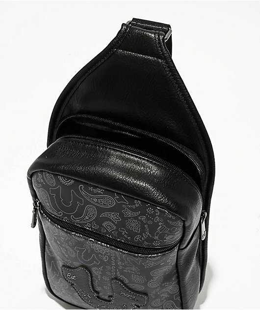 True Religion Earp Black Sling Bag
