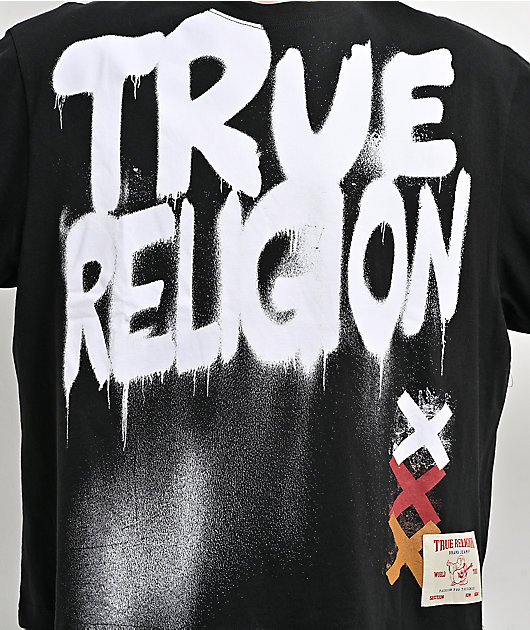 True Religion Graffiti Logo Black T-Shirt