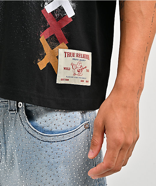 True Religion Graffiti Logo Black T-Shirt