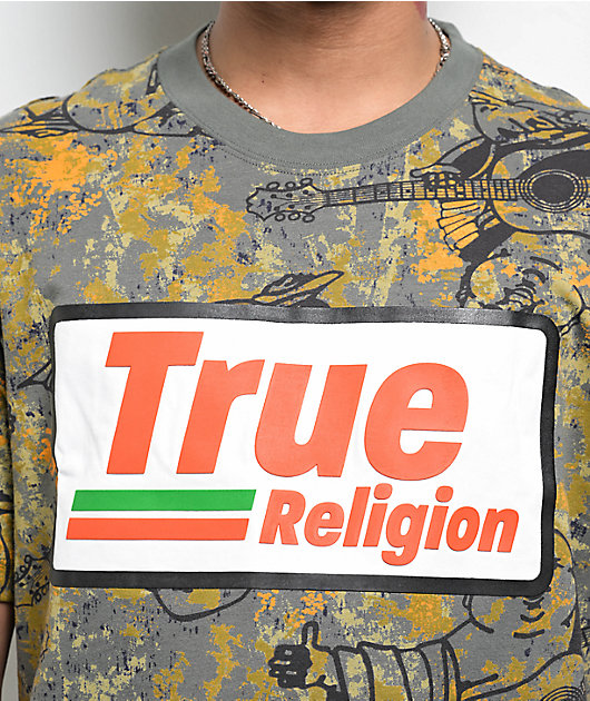 True Religion High Density Logo Hunting Camo T-Shirt