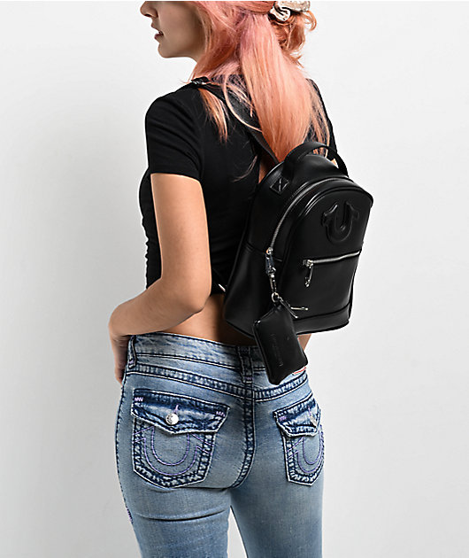 Black true religion backpack online