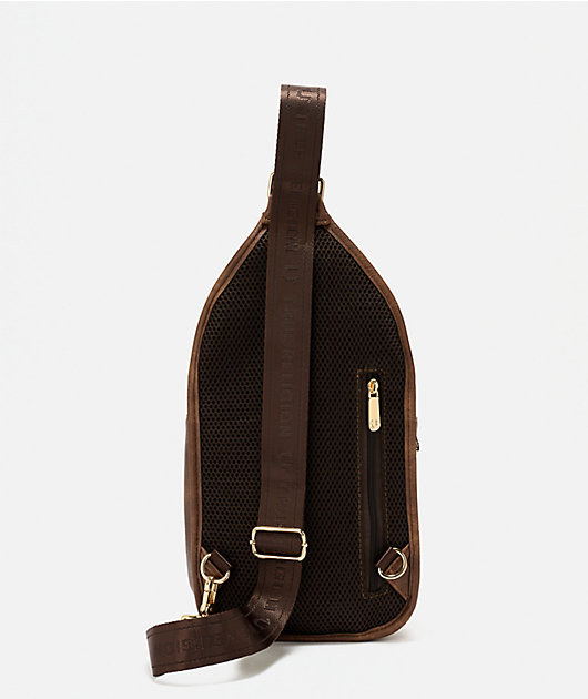 True Religion Horseshoe Brown Crossbody Bag