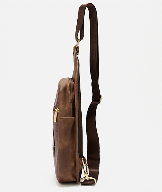 True Religion Horseshoe Brown Crossbody Bag