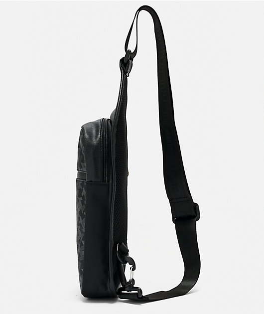 True Religion Horseshoe Monogram Black Crossbody Bag