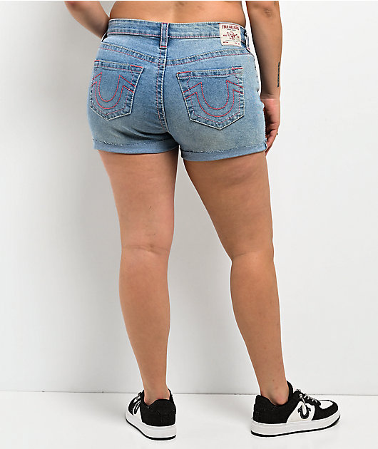 True Religion Jennie Big T Flax Flower Shorts