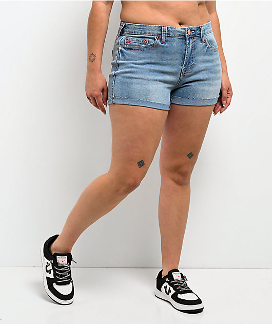 True Religion Jennie Big T Flax Flower Shorts