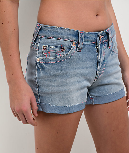 True Religion Jennie Big T Flax Flower Shorts