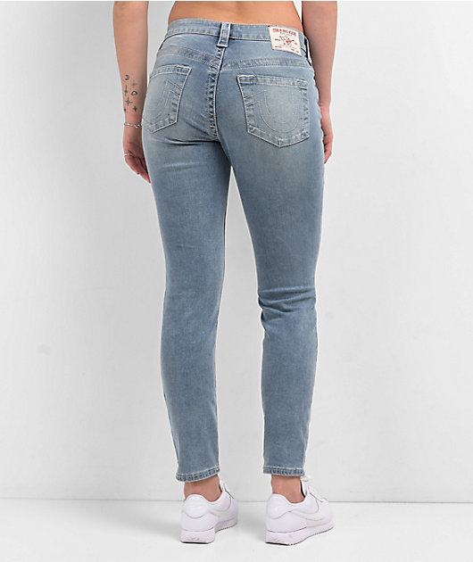 True Religion Jennie Peak Spot Mid Rise Curvy Skinny Jeans