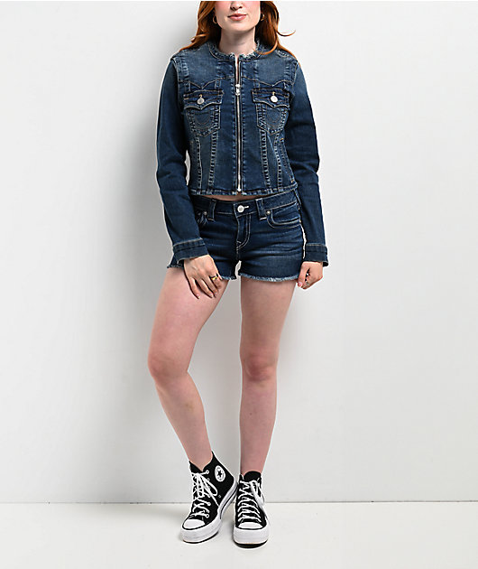 True Religion Denim Jacket Sz 4XL (fits XL) Joey Super T Y2K