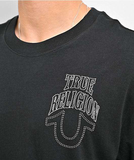 True Religion No. 1 Buddha Logo Black Heavyweight T-Shirt