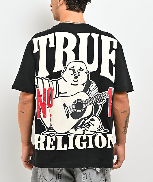 True Religion No. 1 Buddha Logo Black Heavyweight T-Shirt