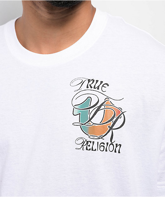 True Religion Ombre White T-Shirt