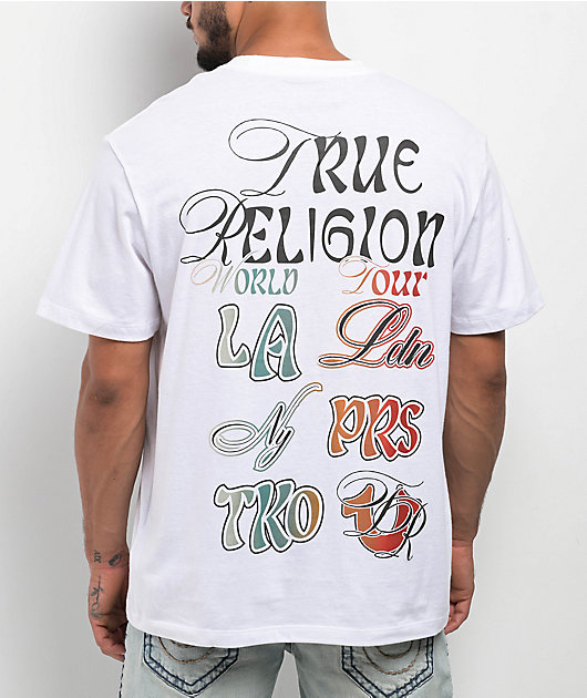 True Religion Ombre White T-Shirt