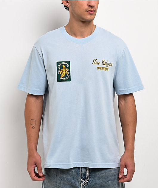 True Religion Orchard Stamps Baby Blue Heavyweight T-Shirt