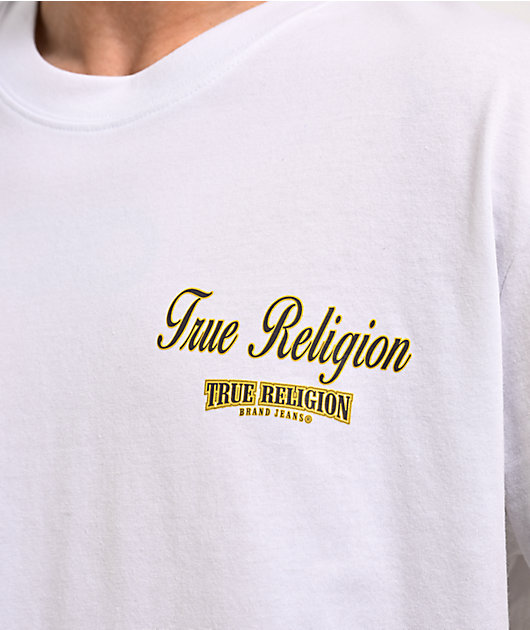 True Religion Orchard Stamps White Heavyweight T-Shirt