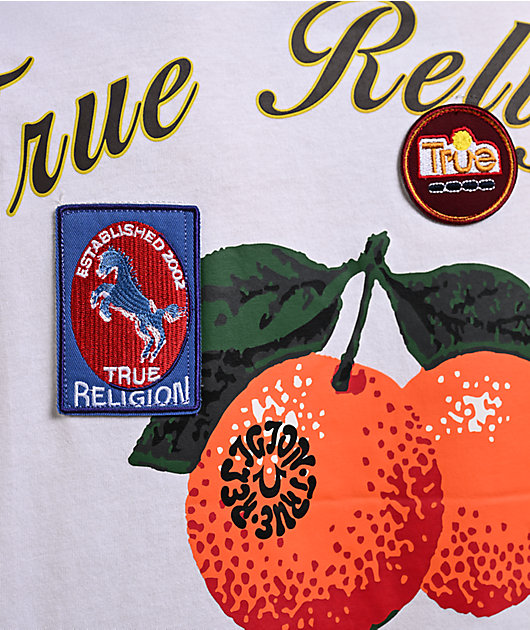 True Religion Orchard Stamps White Heavyweight T-Shirt